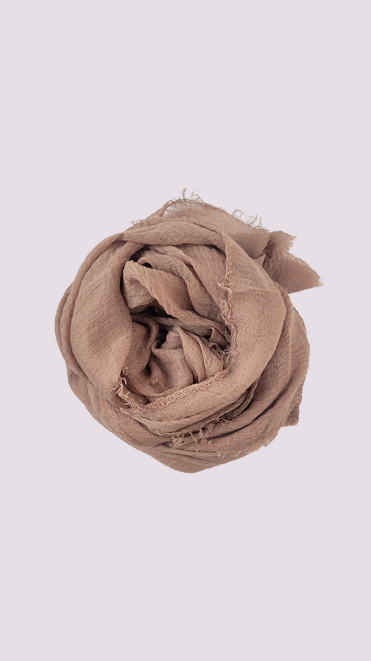 Cotton Crinkle Hijab - Brown Sugar