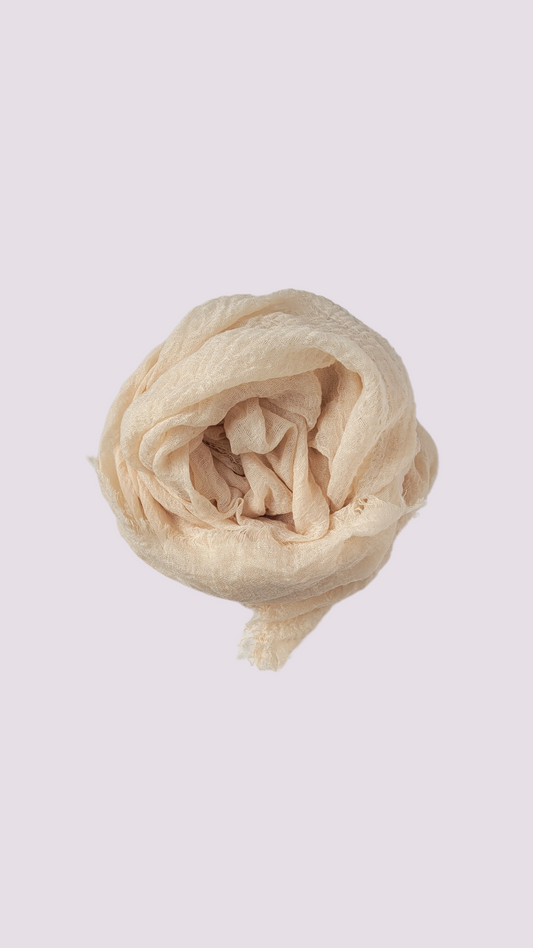 Cotton Crinkle Hijab - Chalk Beige