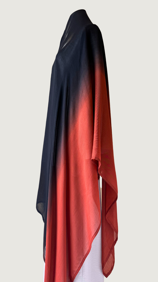 Ombre Modal Hijab - Fiery Eclipse