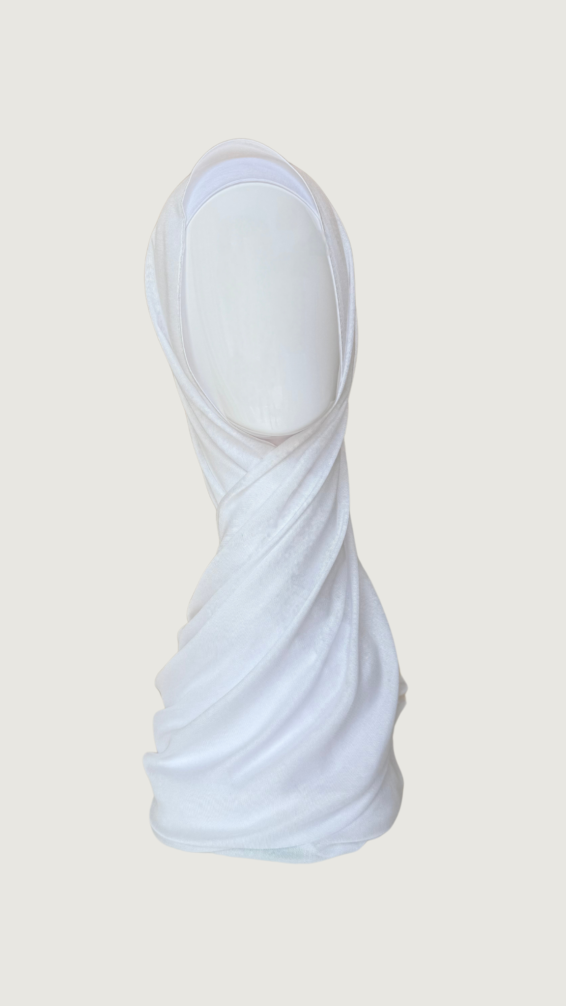 Premium Modal Hijab - Ice White