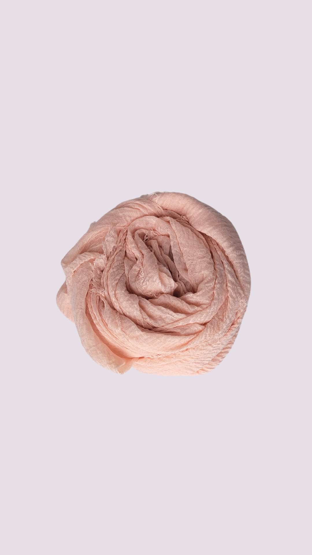 Cotton Crinkle Hijab - Light Peach