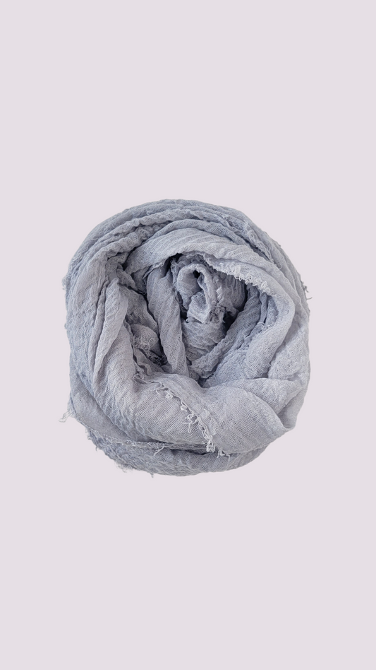 Cotton Crinkle Hijab - Medium Grey