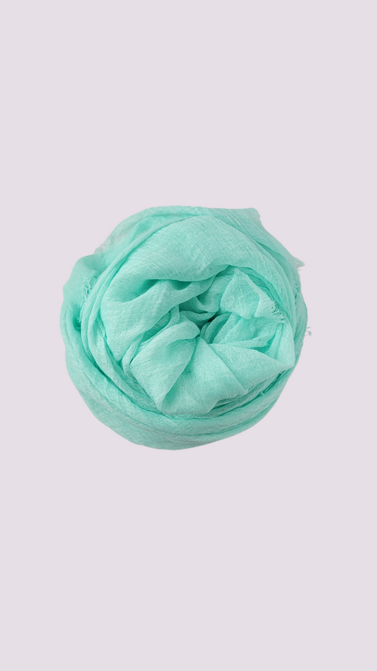 Cotton Crinkle Hijab - Mint