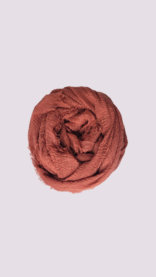 Cotton Crinkle Hijab - Moccaccino