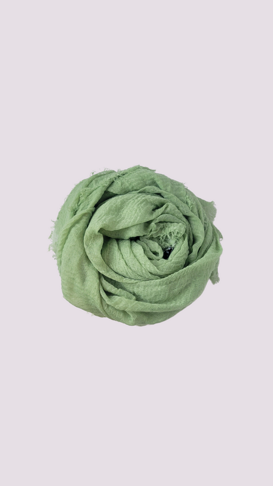 Cotton Crinkle Hijab - Moss