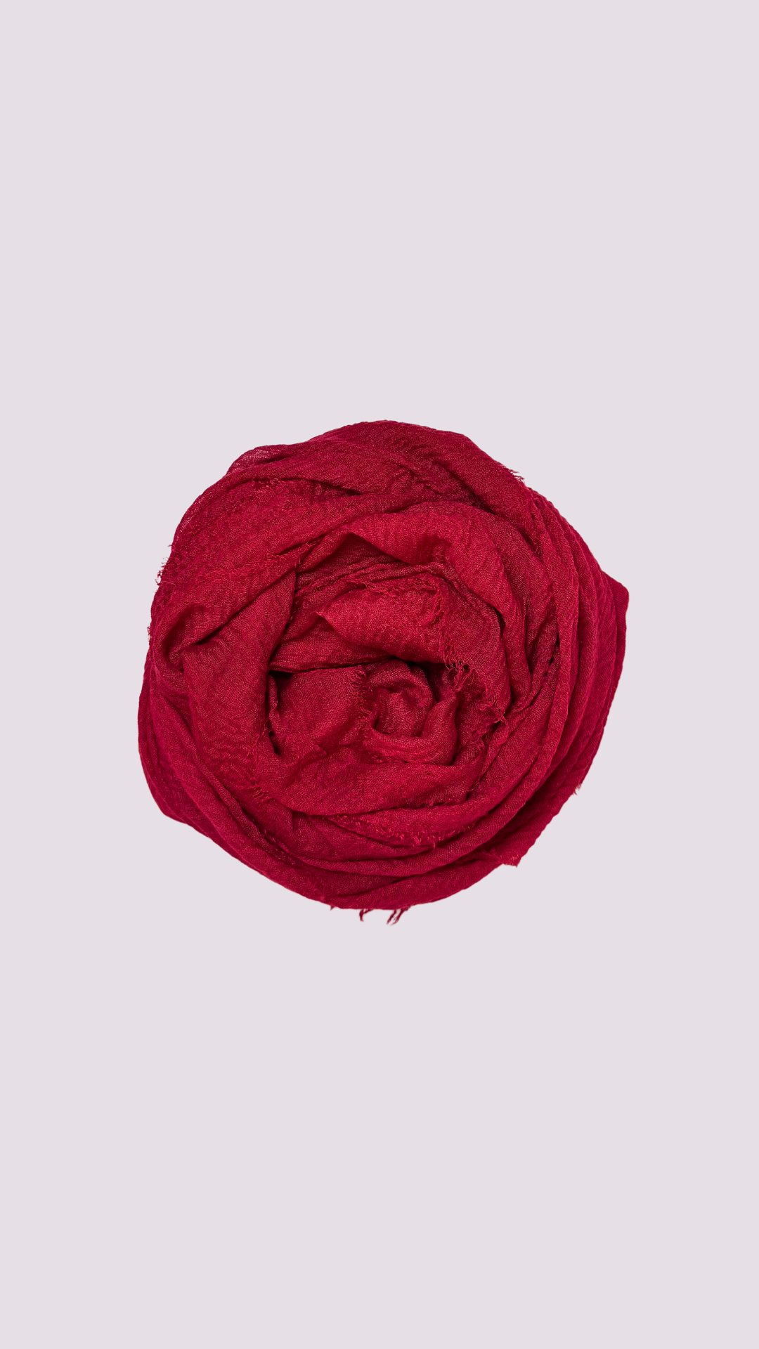 Cotton Crinkle Hijab - Rose Red