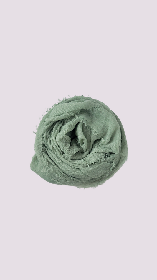 Cotton Crinkle Hijab - Sage