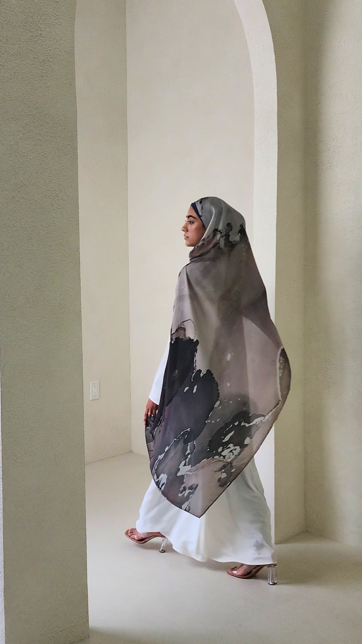 Marble Modal Hijab - Sienna