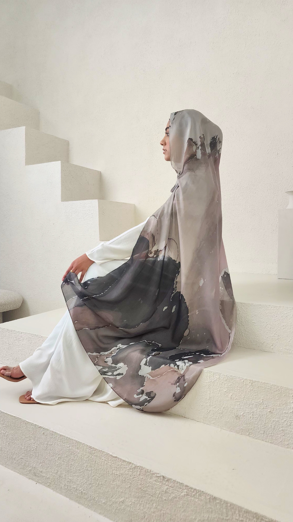 Marble Modal Hijab - Sienna