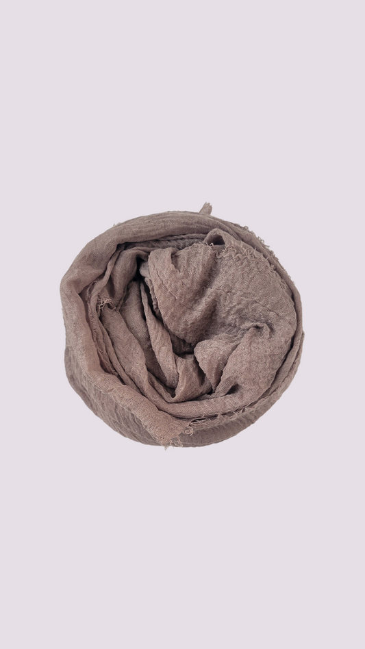 Cotton Crinkle Hijab - Stone