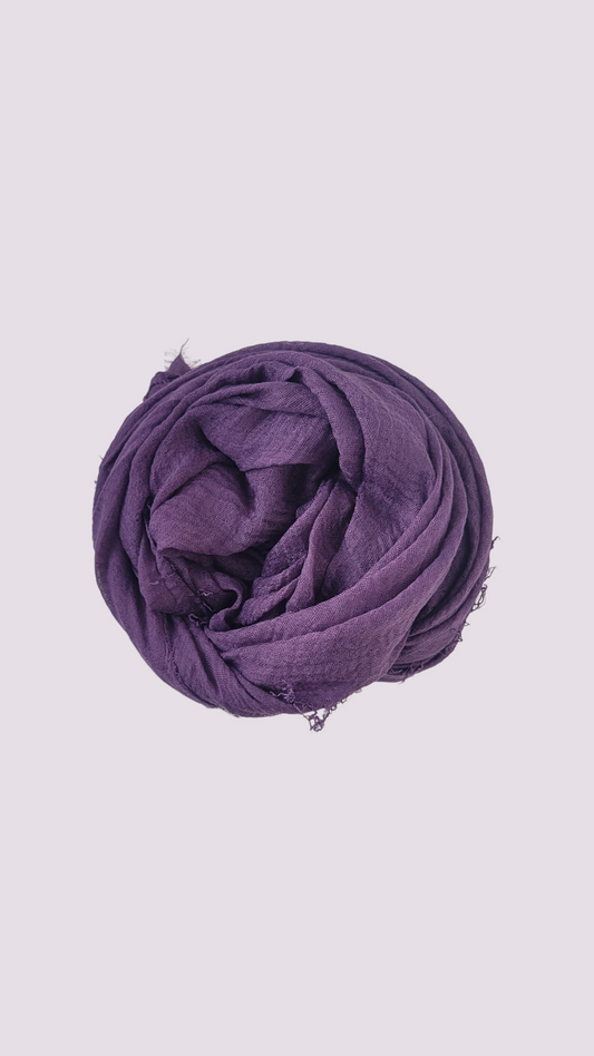 Cotton Crinkle Hijab - Violet